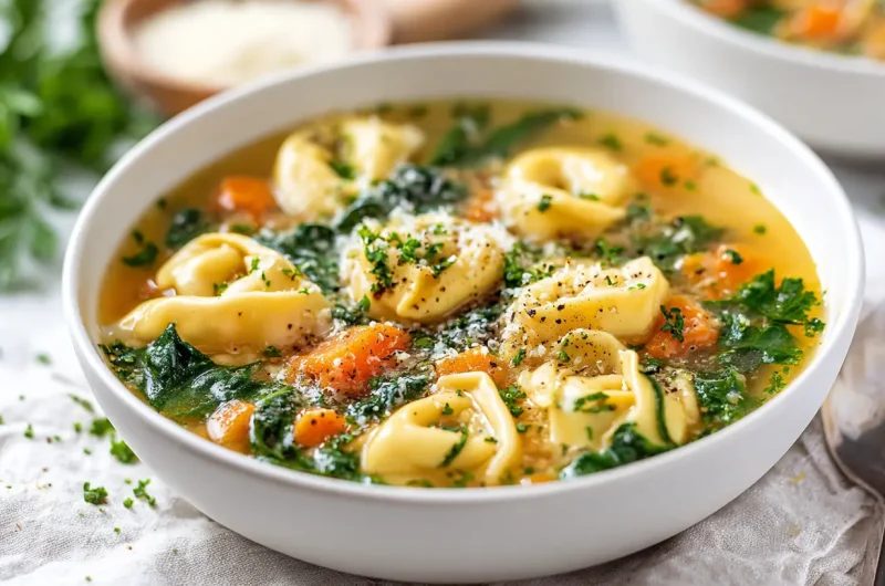 Spinach Tortellini Soup - Easy Delicious Comfort Recipe