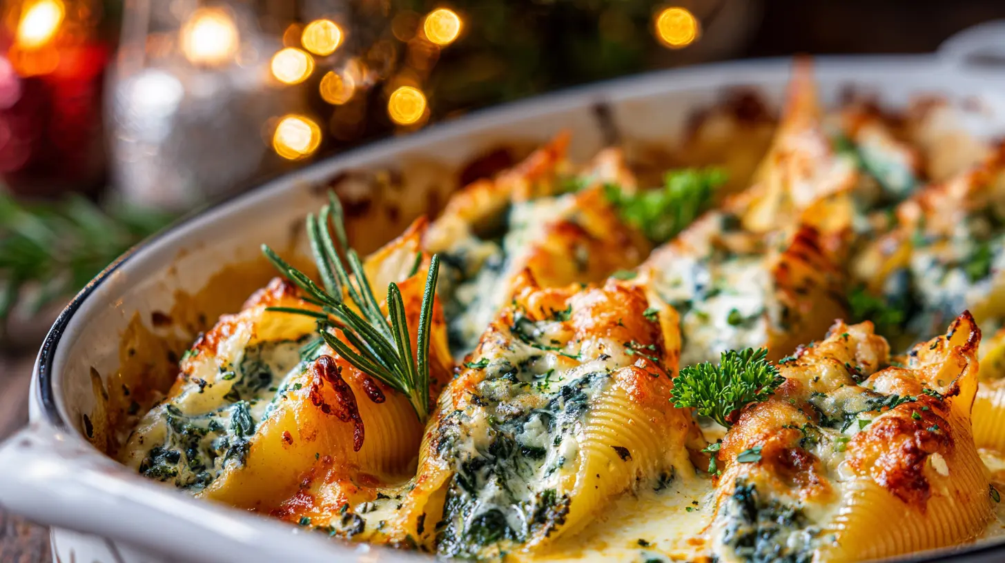 Best Christmas Stuffed Shells Recipe - Creamy & Cheesy