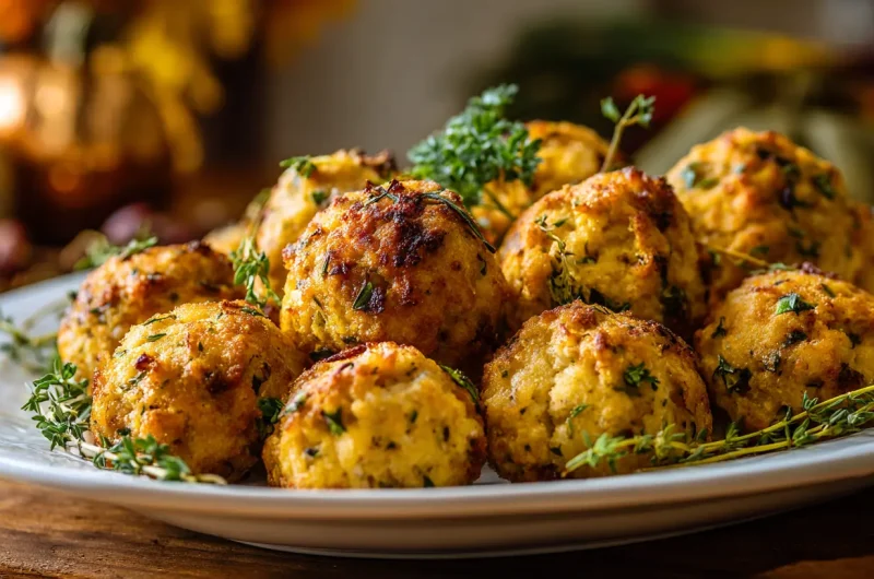 Special Thanksgiving Stuffing Balls - Easy Holiday Bites