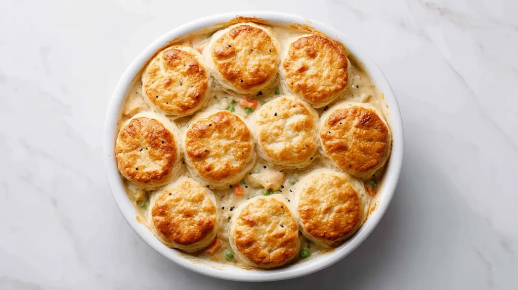 Chicken Pot Pie with Biscuits