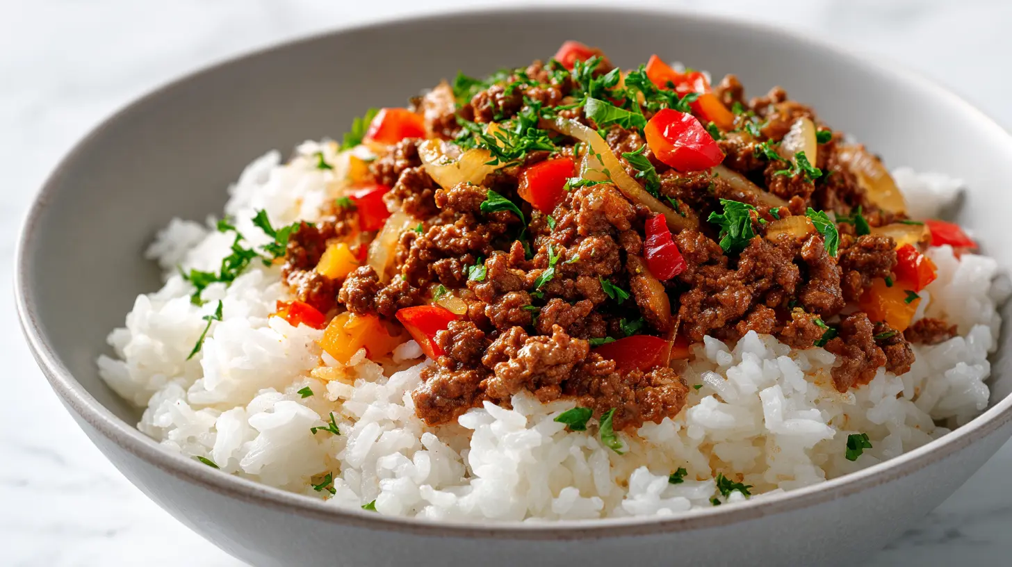 Kebe Ground Rice Ground Beef and Rice Recipe - Easy Weeknight Dinner