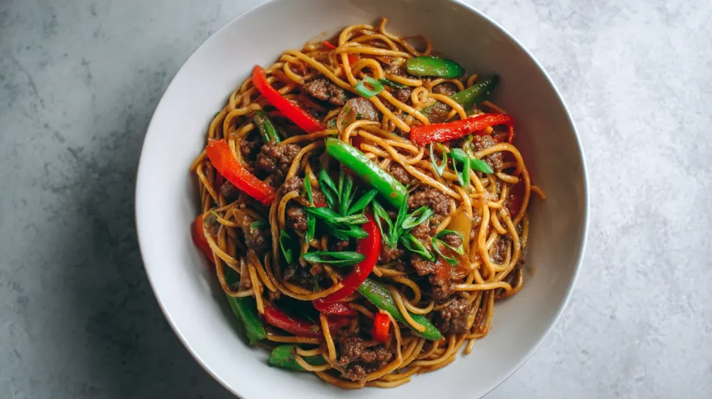 Mongolian Ground Beef Noodles - Quick Weeknight Meal 11 Mongolian Ground Beef Noodles