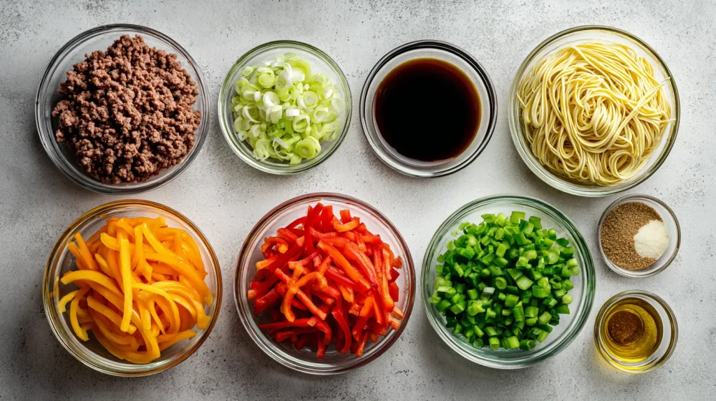 Mongolian Ground Beef Noodles - Quick Weeknight Meal 3 Mongolian Ground Beef Noodles