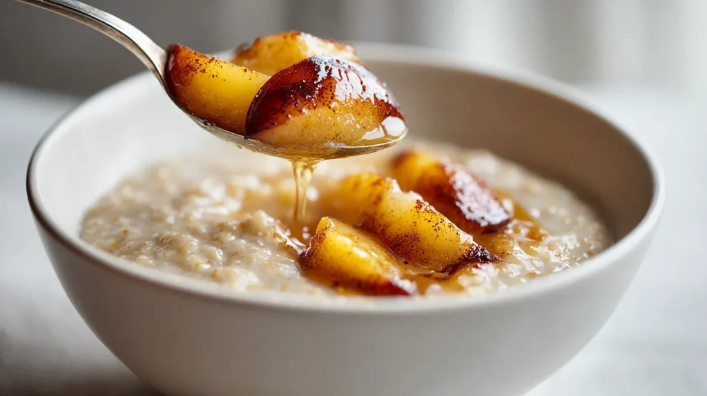 Vanilla Porridge with Brown Sugar Apples - Healthy Breakfast 2 Vanilla Porridge with Brown Sugar Apples