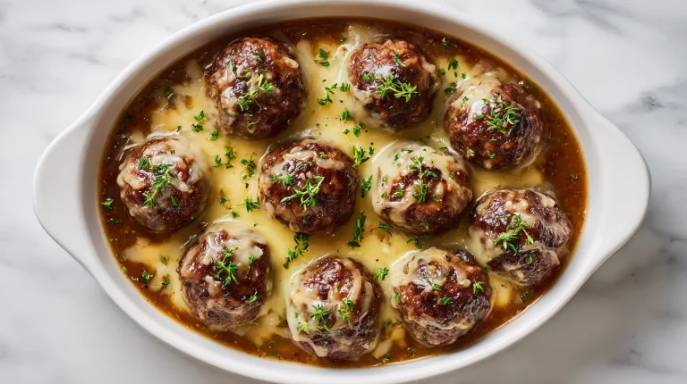 French Onion Meatballs Crock Pot