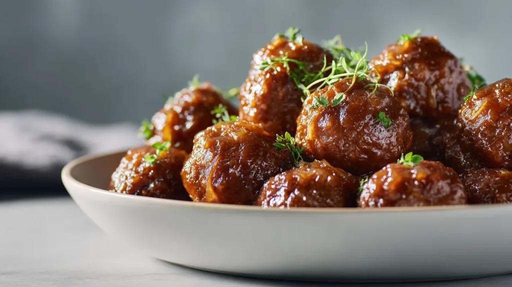 French Onion Meatballs with Onion Sauce