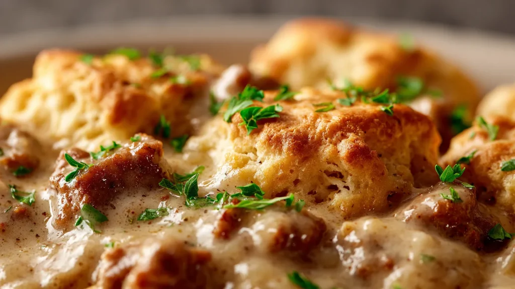 Biscuits and Gravy Breakfast Casserole – Easy Hearty Brunch 2 biscuits and gravy breakfast casserole