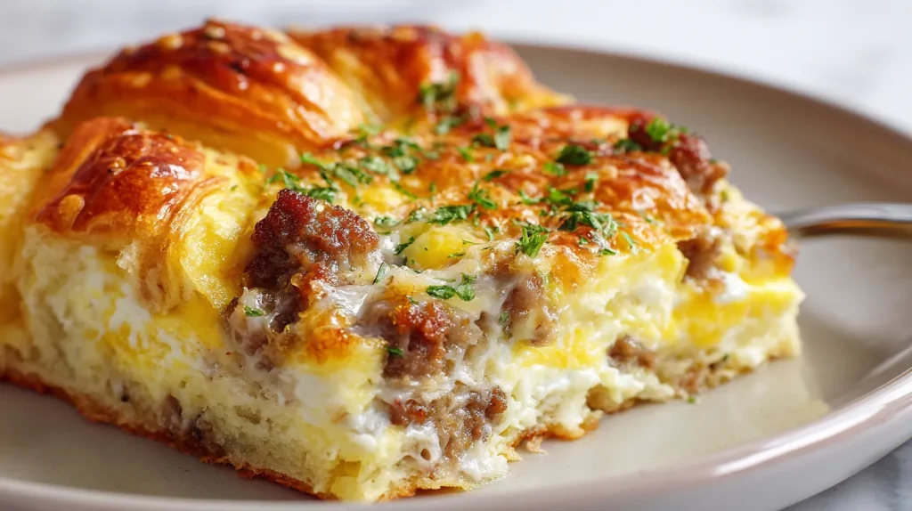 Breakfast Casserole with Crescent Rolls - Easy & Cheesy 2 breakfast casserole with crescent rolls
