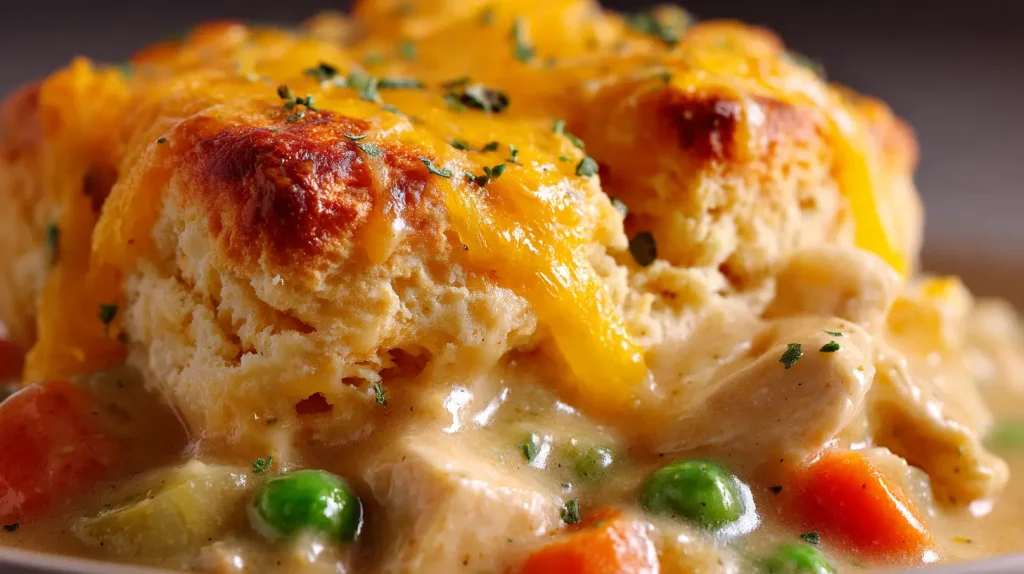 Cheddar Bay Biscuit Chicken Pot Pie Recipe - Comfort Food 2 Cheddar Bay Biscuit Chicken Pot Pie