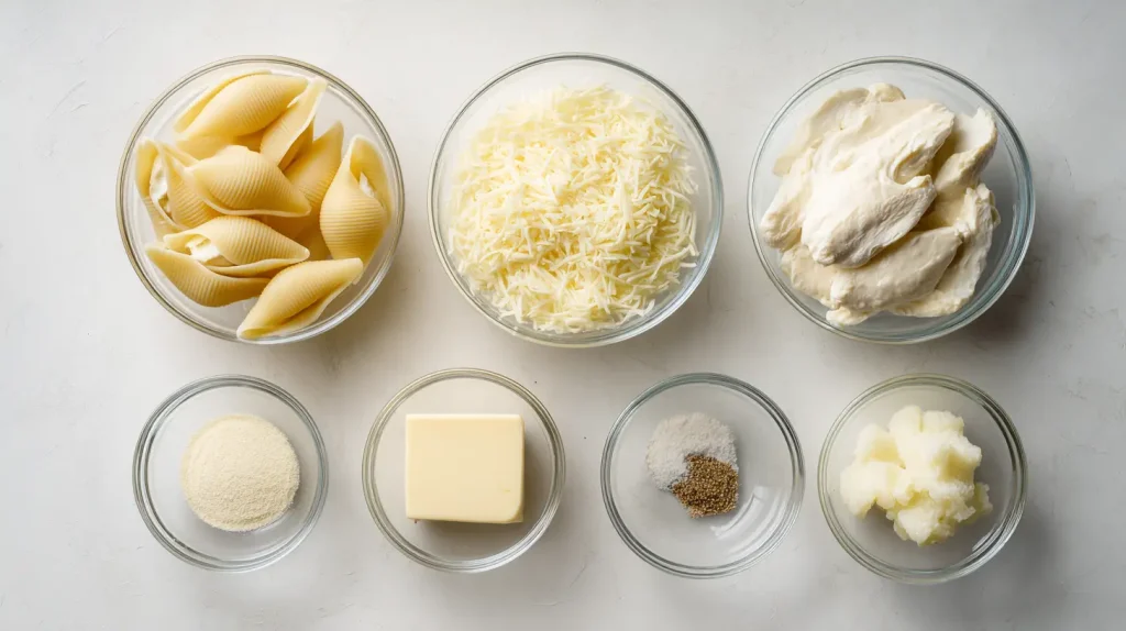 Chicken Alfredo Stuffed Shells Recipe - Creamy Pasta Bake 3 Chicken Alfredo Stuffed Shells