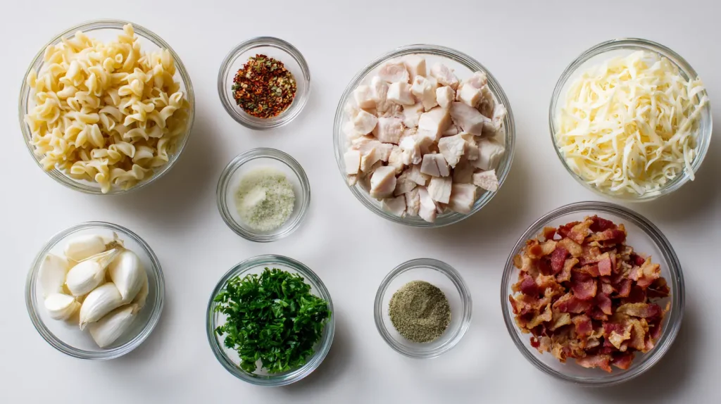 Chicken Bacon Ranch Pasta - Easy Creamy Dinner Recipe 3 Chicken Bacon Ranch Pasta