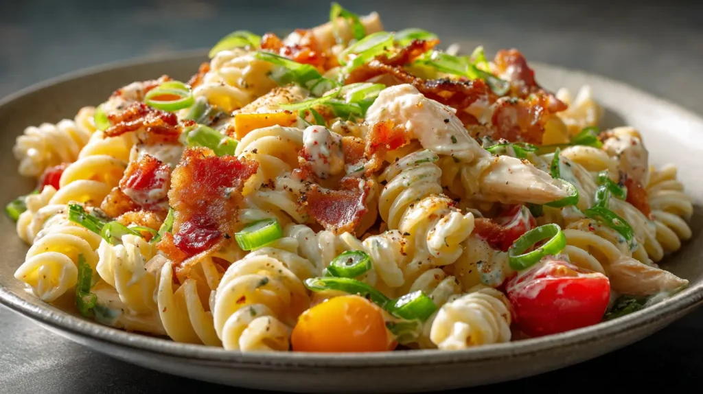 Chicken Bacon Ranch Pasta Salad