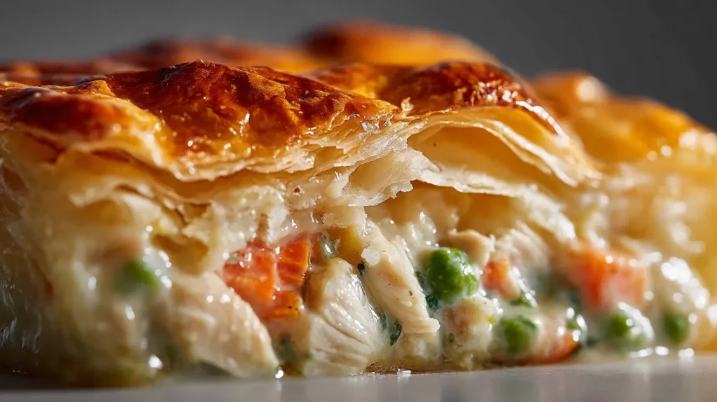 Chicken Pot Pie with Puff Pastry - Easy Comfort Dinner 2 Chicken Pot Pie with Puff Pastry