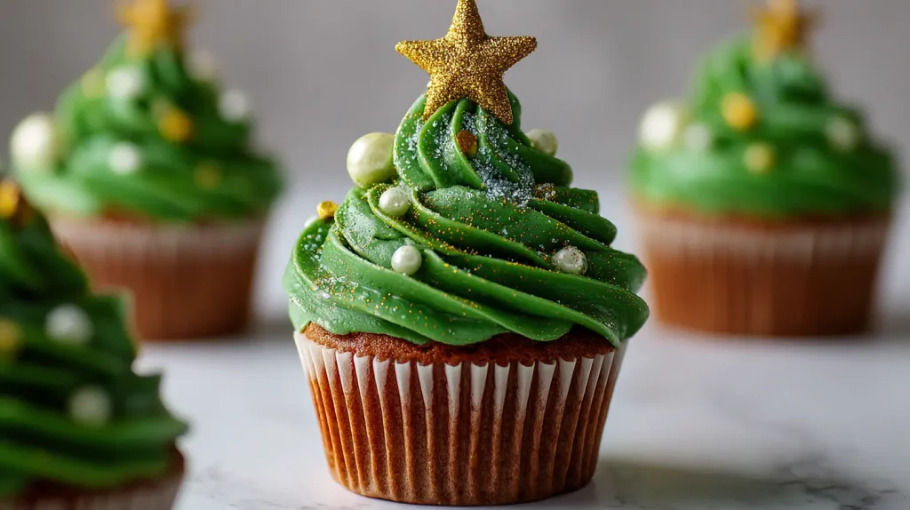 Christmas Tree Cupcakes Recipe - Easy Holiday Cupcakes 2 Christmas Tree Cupcakes
