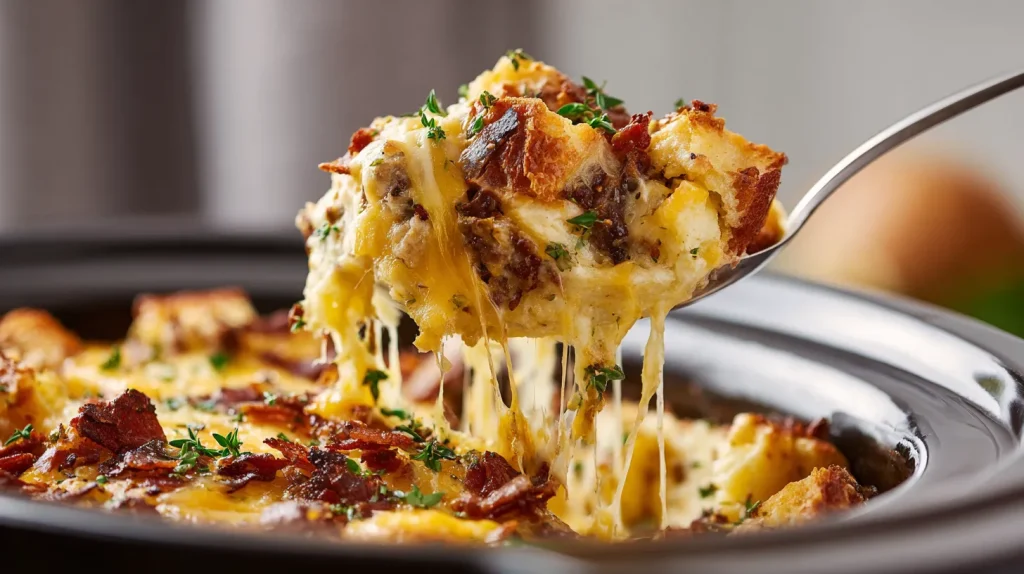 Crockpot Breakfast Casserole - Easy Slow Cooker Recipe 7 crockpot breakfast casserole