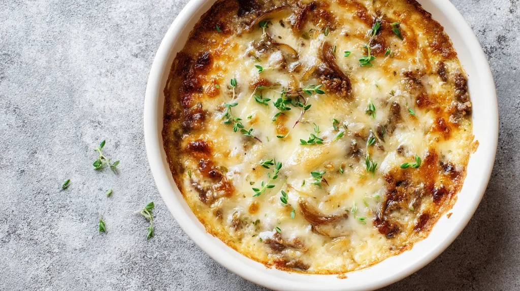 French Onion Beef Casserole Recipe - Easy Weeknight Dinner 11 French Onion Beef Casserole