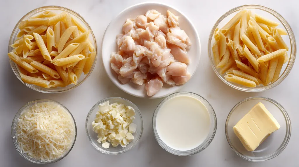 Garlic Parmesan Chicken Pasta - Easy Creamy Dinner 3 Garlic Parmesan Chicken Pasta