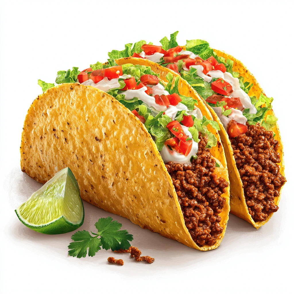 ground beef tacos vector