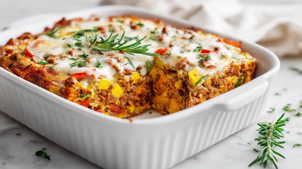 High Protein Breakfast Casserole - Easy, Savory Meal Prep 12 High Protein Breakfast Casserole