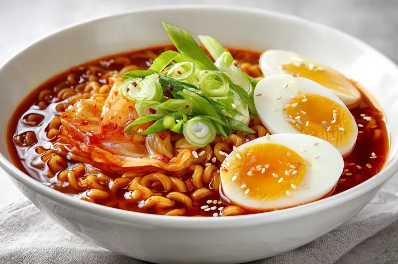 Kimchi Ramen Recipe - Rich Spicy Korean Flavors