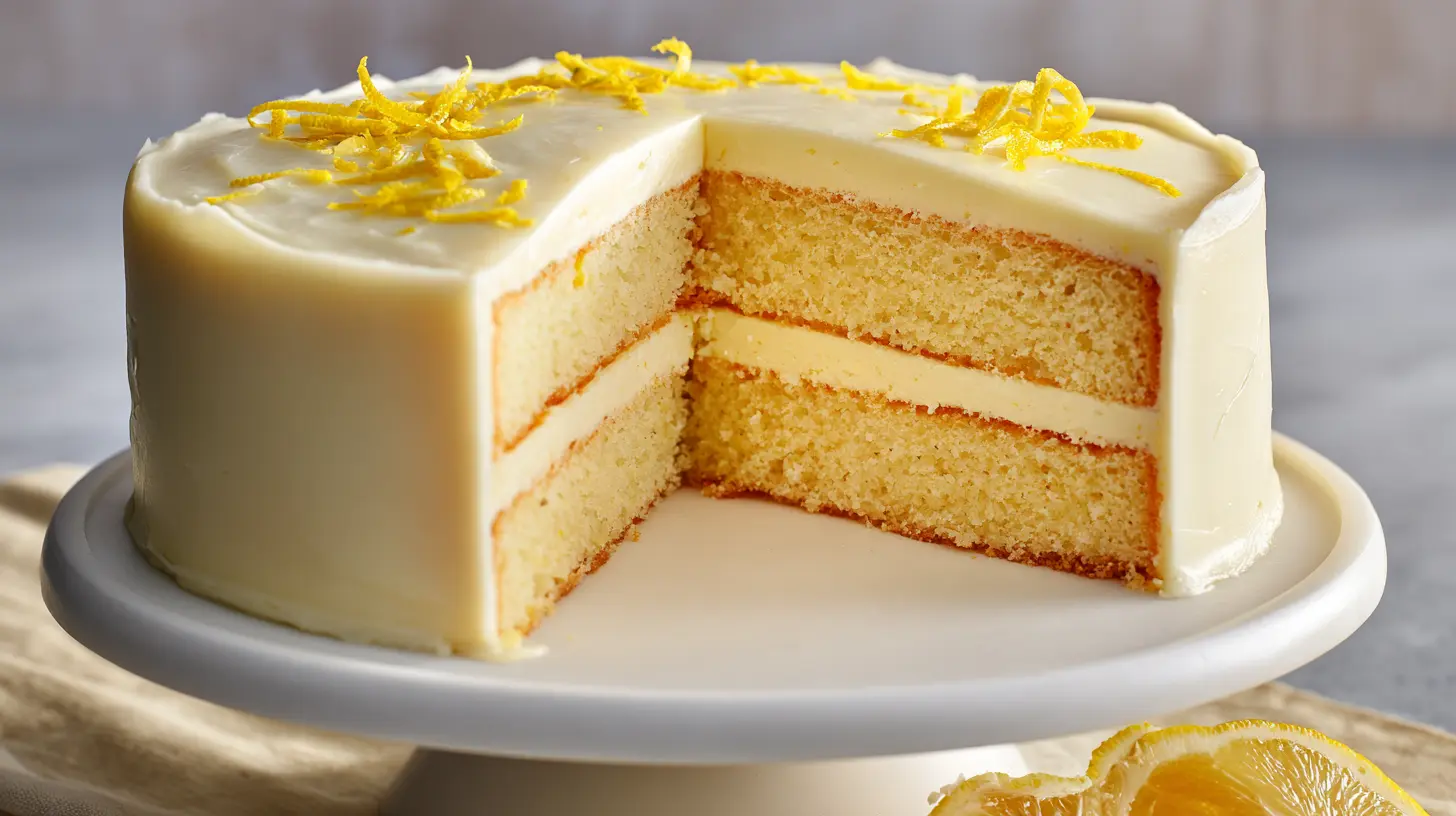 Lemon Velvet Cake Recipe - Moist Cream Cheese Frosting