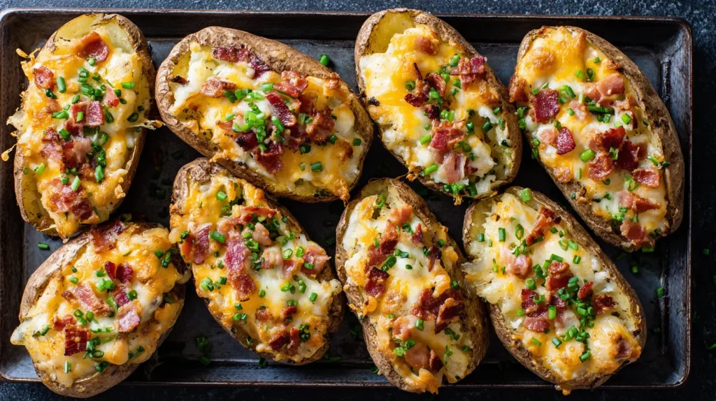 Stuffed Baked Potatoes - Easy & Cheesy Roasted Potatoes 10 Stuffed Baked Potatoes