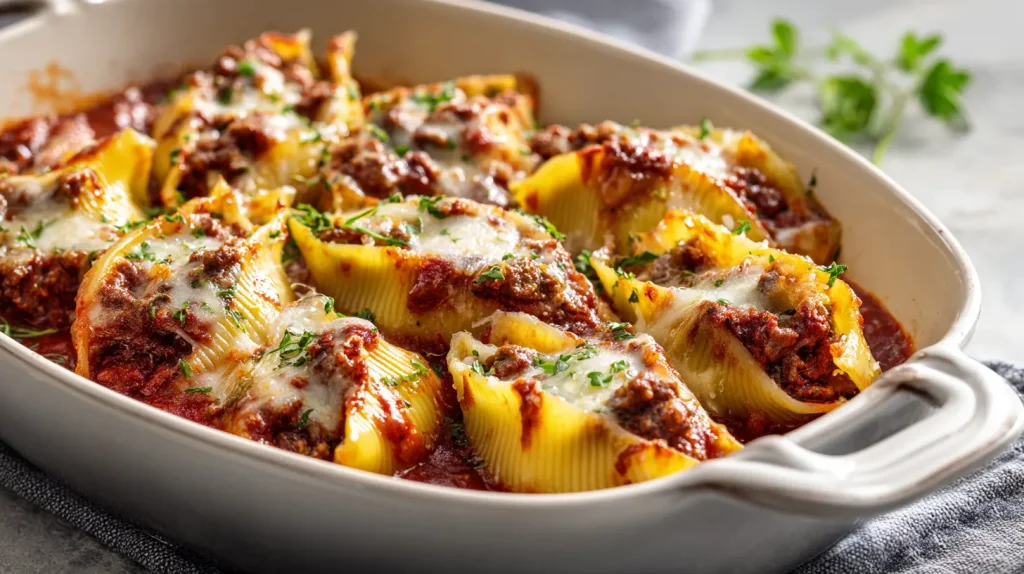 Stuffed Shells With Ground Beef Recipe - Quick and Easy 10 Stuffed Shells With Ground Beef