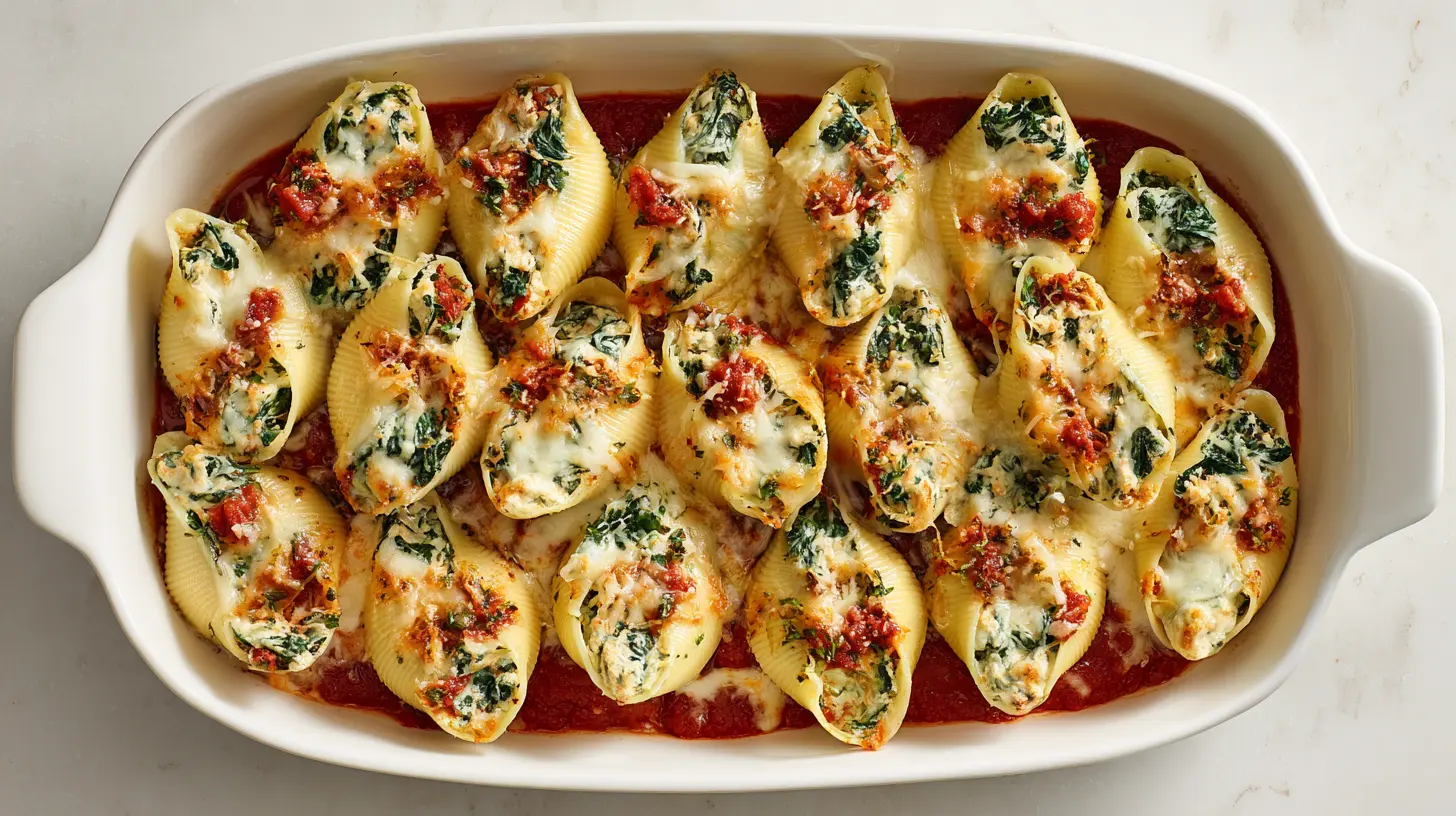 Stuffed Shells With Spinach Recipe - Easy Italian Dinner