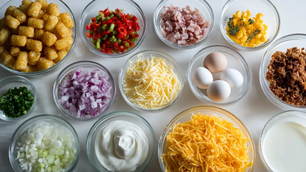 Tater Tot Breakfast Casserole - Hearty Morning Comfort Food 3 Tater Tot Breakfast Casserole