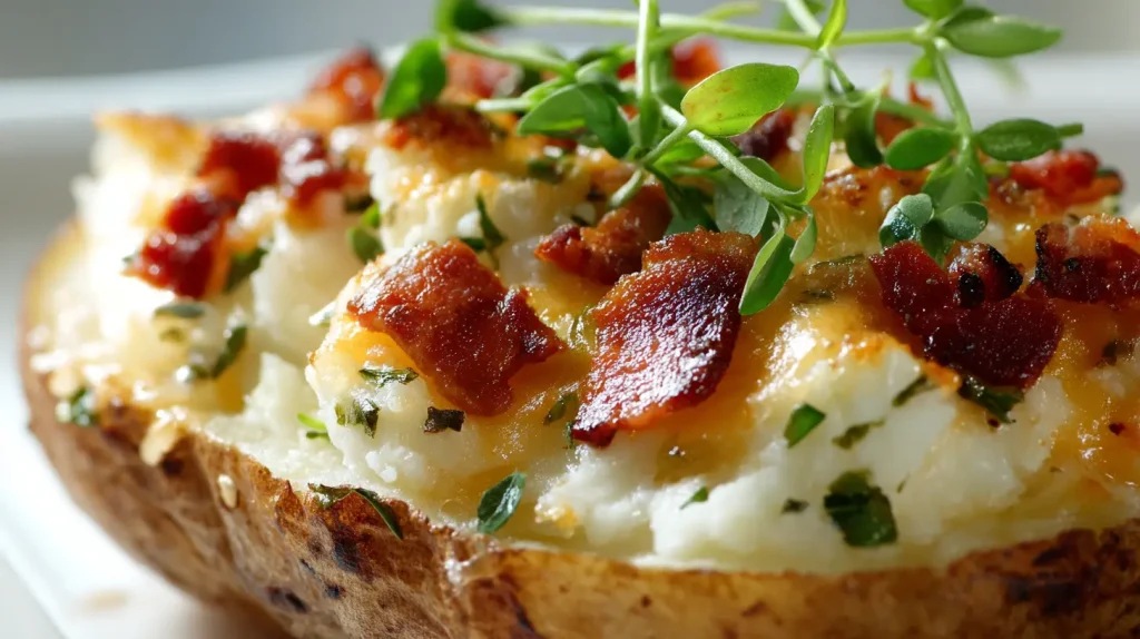 Twice Baked Potatoes - Creamy, Cheesy, and Perfectly Loaded 2 Twice Baked Potatoes
