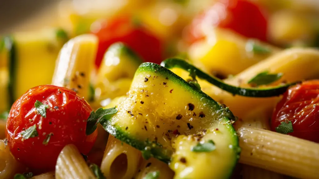 Zucchini Pasta Recipe - Creamy Italian Pasta with Vegetables 2 Zucchini Pasta Recipe