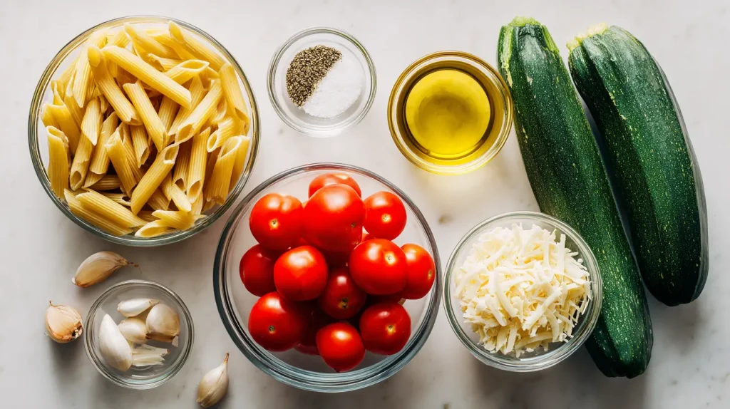Zucchini Pasta Recipe - Creamy Italian Pasta with Vegetables 3 Zucchini Pasta Recipe