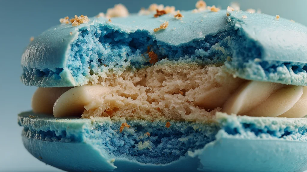 Elegant Blue Macarons Recipe - Easy Expert Baking Tips 2 Blue Macarons