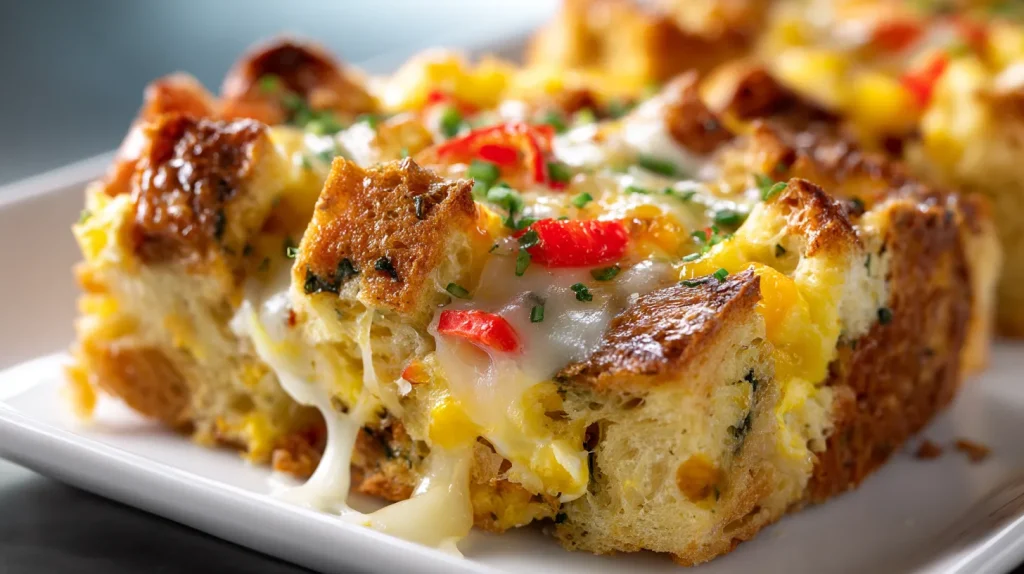 Breakfast Casserole With Bread - Easy Morning Recipe 2 Breakfast Casserole With Bread