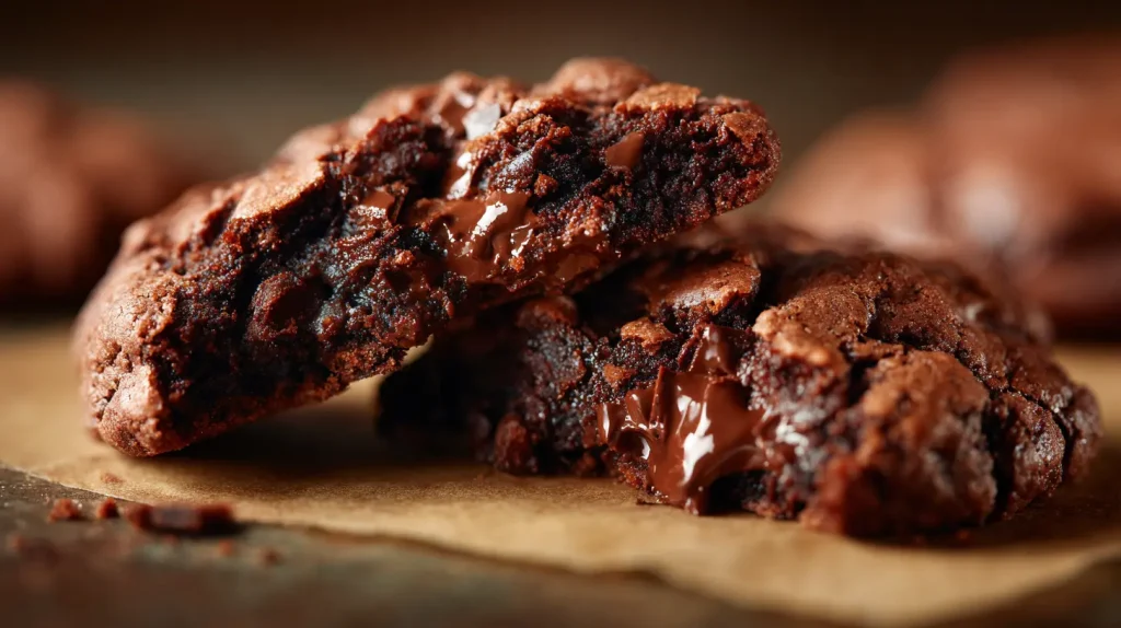 Chocolate Crumble Cookies - Thick, Gooey, Bakery-Style 2 Chocolate Crumble Cookies