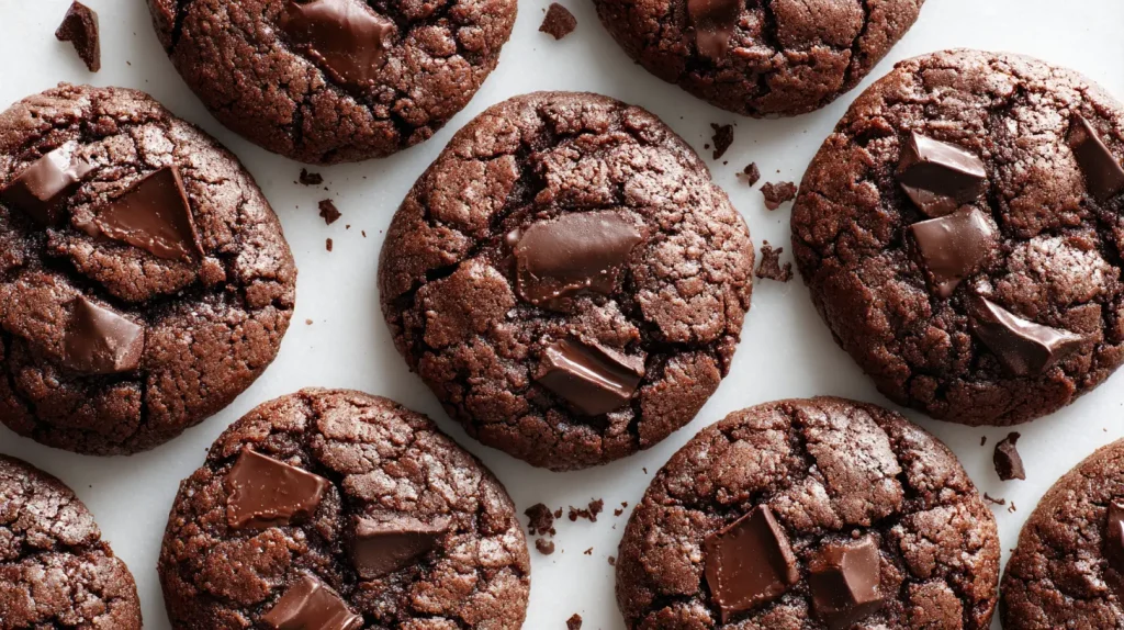Chocolate Crumble Cookies - Thick, Gooey, Bakery-Style 12 Chocolate Crumble Cookies