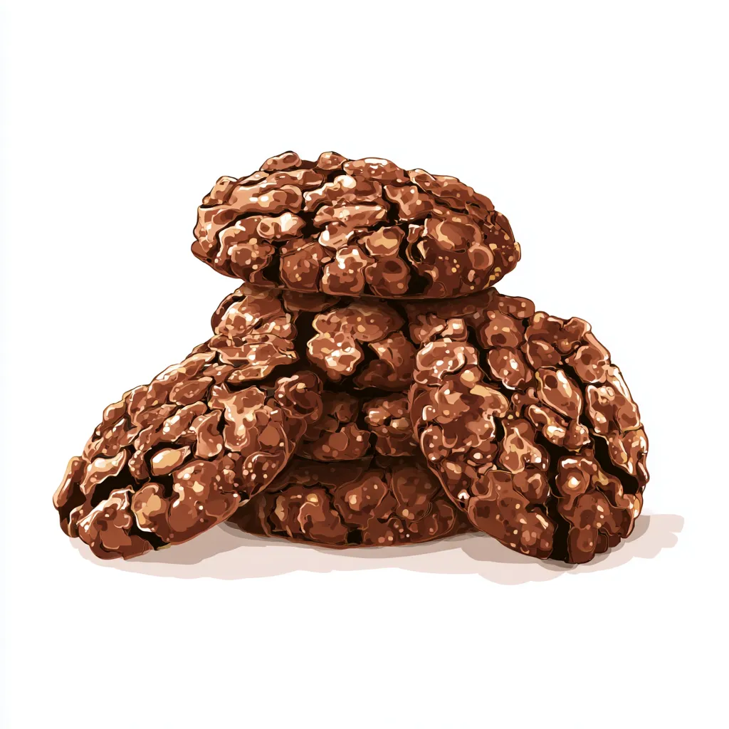 Chocolate Crumble Cookies - Thick, Gooey, Bakery-Style 4 chocolate crumble cookies vector