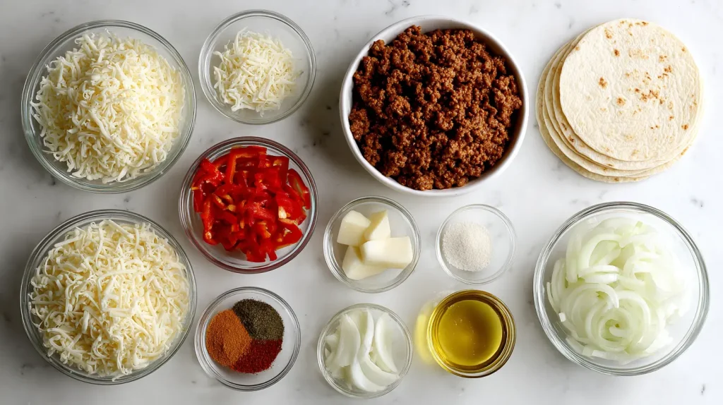 Ground Beef Quesadillas Recipe - Easy Cheesy Dinner 3 Ground Beef Quesadillas