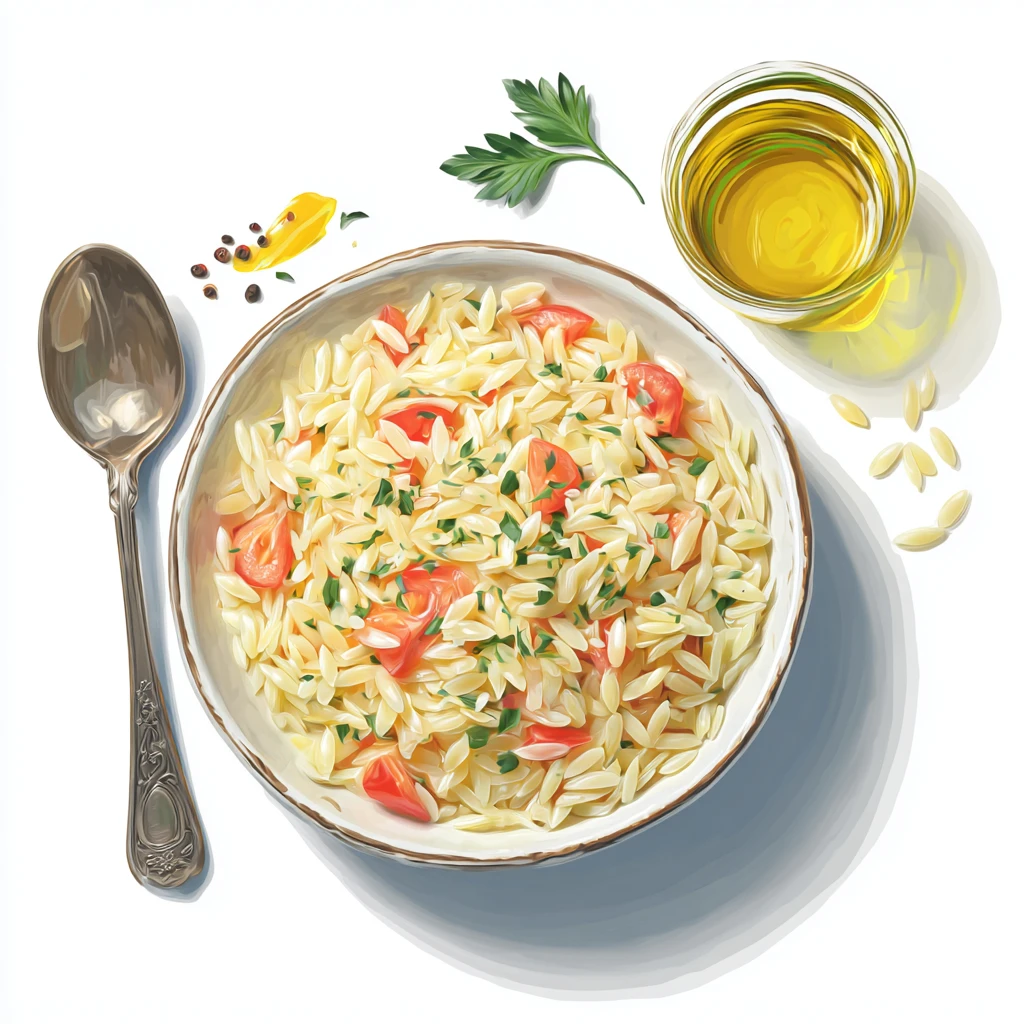 Mushroom Orzo Recipe - Cozy, Flavor Packed Meatless Dinner 3 orzo vector