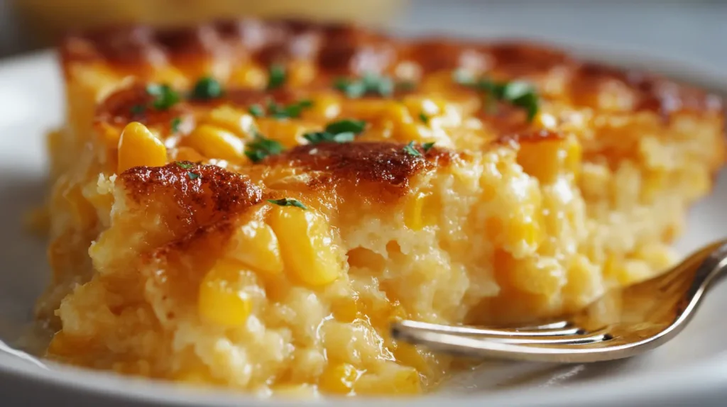 Scalloped Corn Casserole - Easy Cheesy Corn Bake 2 Scalloped Corn Casserole