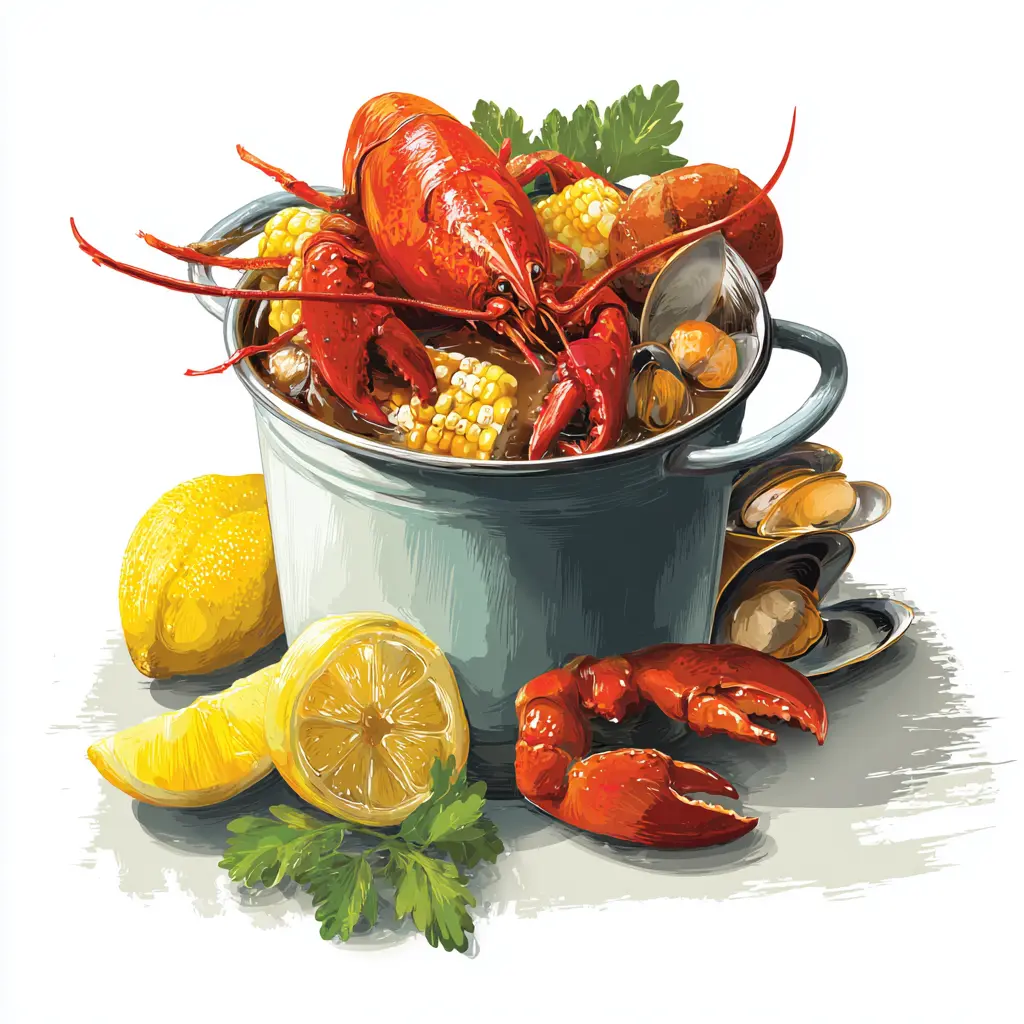 Seafood Boil Recipe - Easy Cajun Shrimp & Crab Boil 4 seafood boil vector