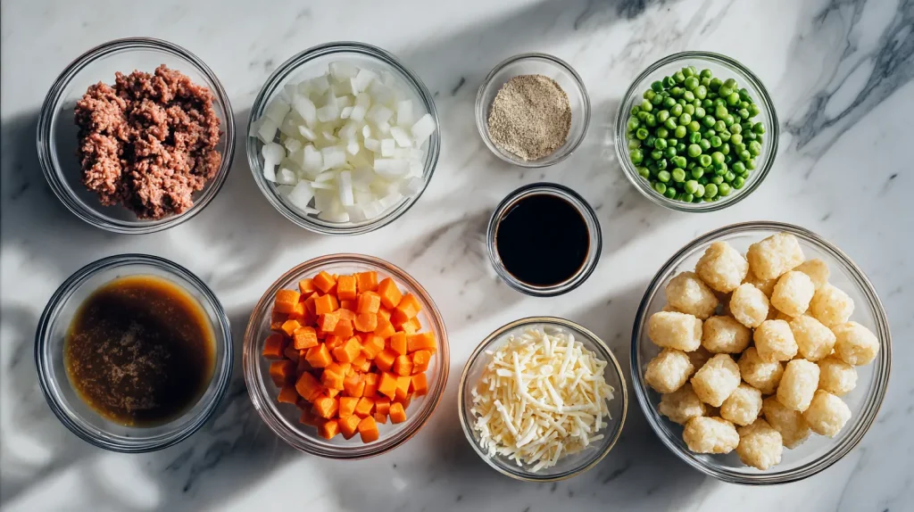 Shepherds Pie Tater Tot Casserole - Easy Comfort Meal 3 Shepherds Pie Tater Tot Casserole