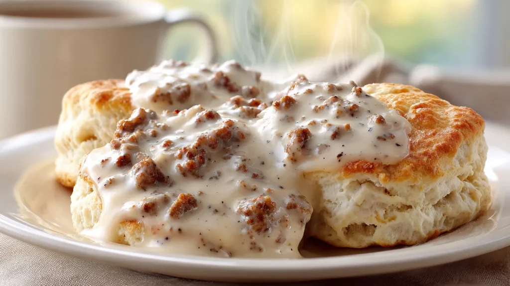 Sausage Gravy and Biscuits Made the Southern Way 2 Sausage Gravy and Biscuits