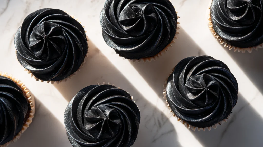 Black Buttercream Frosting - Smooth & Rich for Cupcakes 9 Black Buttercream Frosting