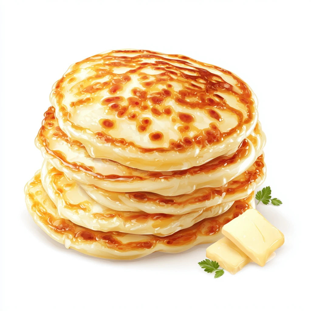 Fluffy Cottage Cheese Pancakes Recipe - Breakfast Delight 4 cheese pancakes vector