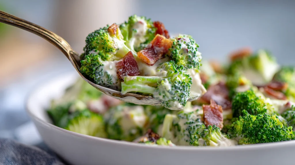 Keto Broccoli Salad Recipe - Low-Carb, Crunchy & Delicious 2 Keto broccoli salad