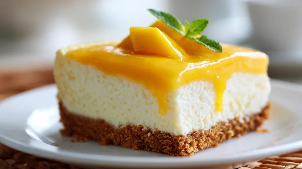 Mango Cheesecake - Easy, Creamy & Classic Dessert 11 Mango Cheesecake