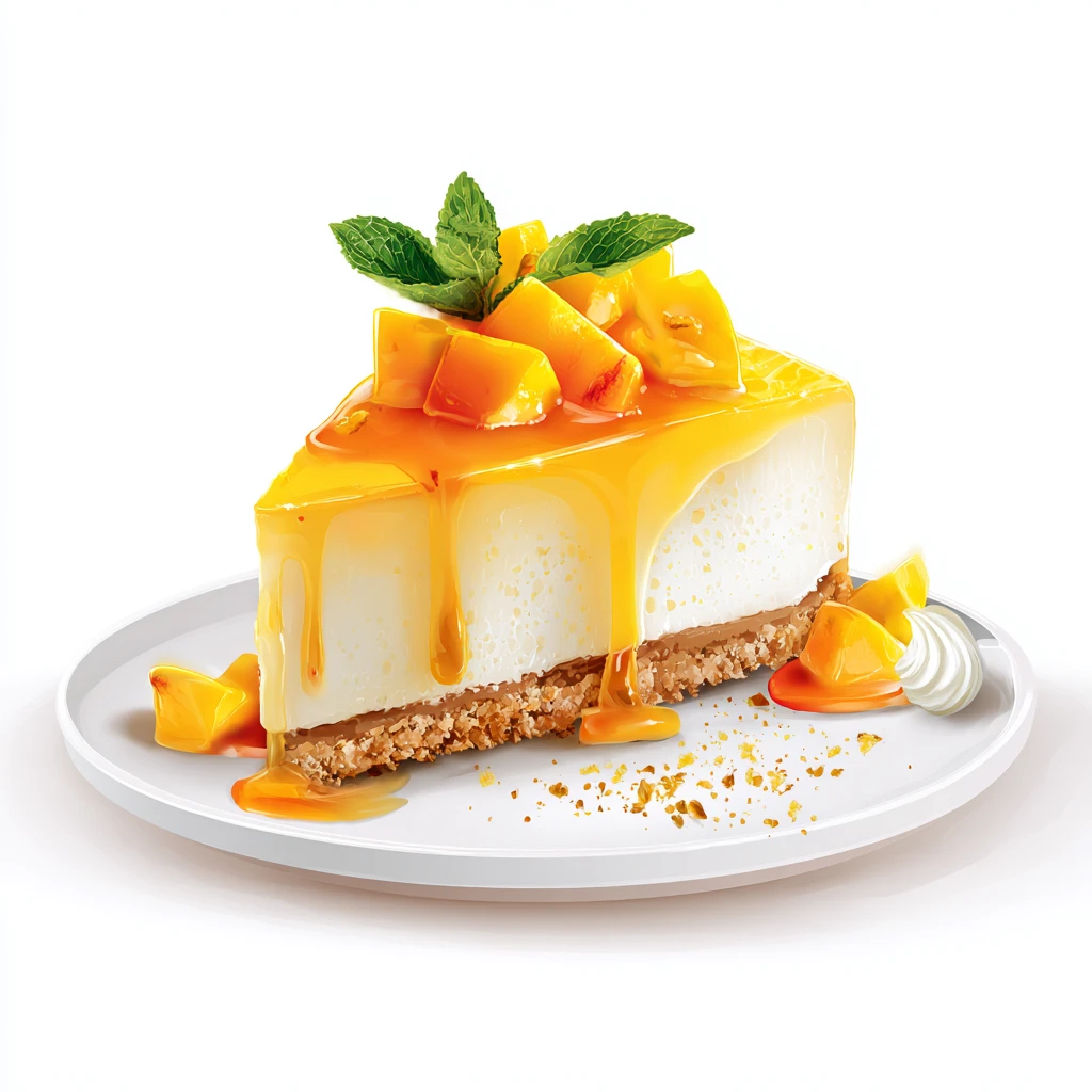 Cherry Cheesecake - Creamy Cheesecake with Cherry Topping 3 cheesecake vector