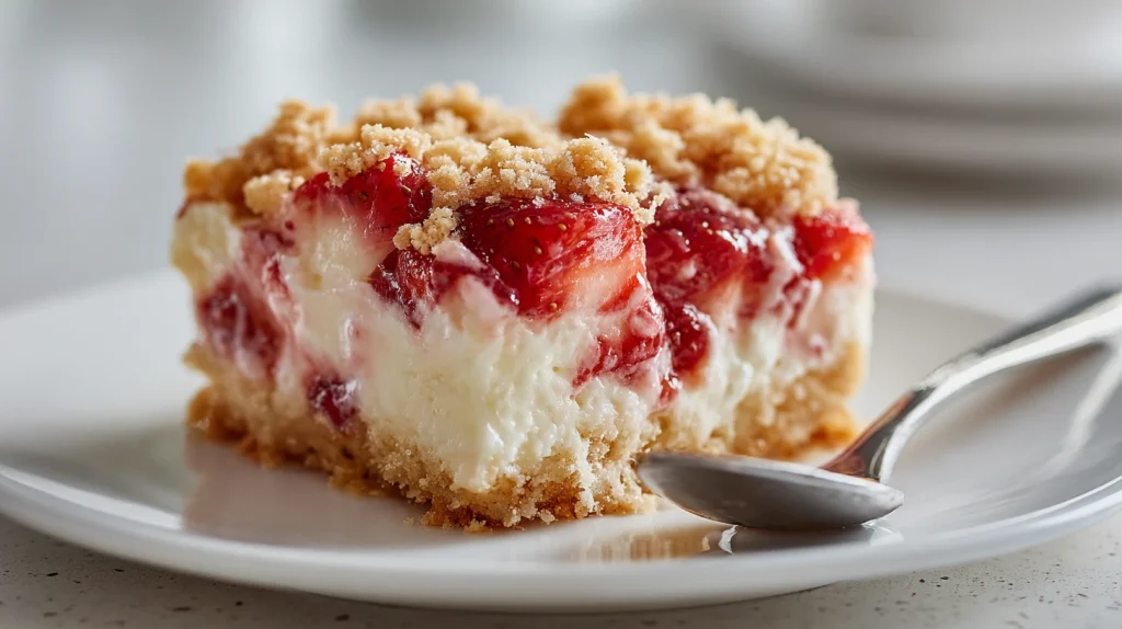 Strawberry Cheesecake Dump Cake - Easy & Fruity Dessert 8 Strawberry Cheesecake Dump Cake