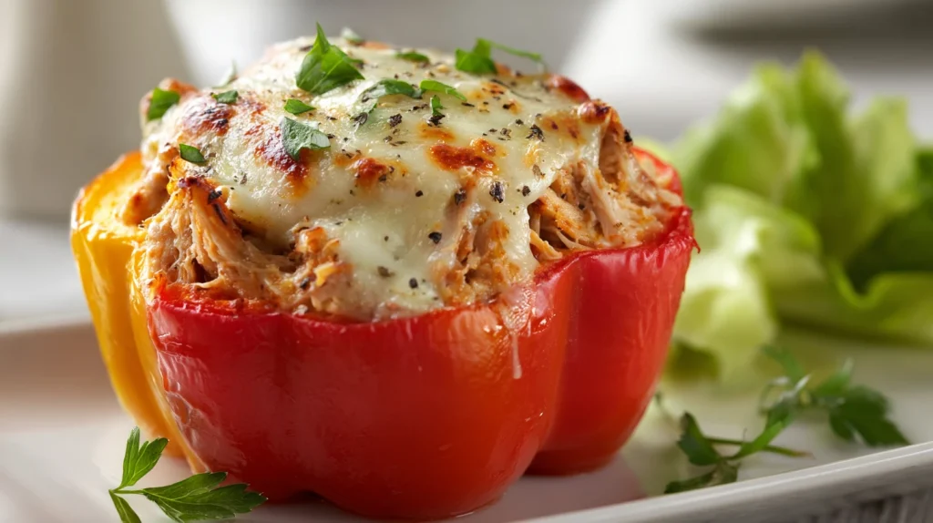 Stuffed Bell Peppers Chicken - Flavor Packed, Healthy Dinner 2 Stuffed Bell Peppers Chicken